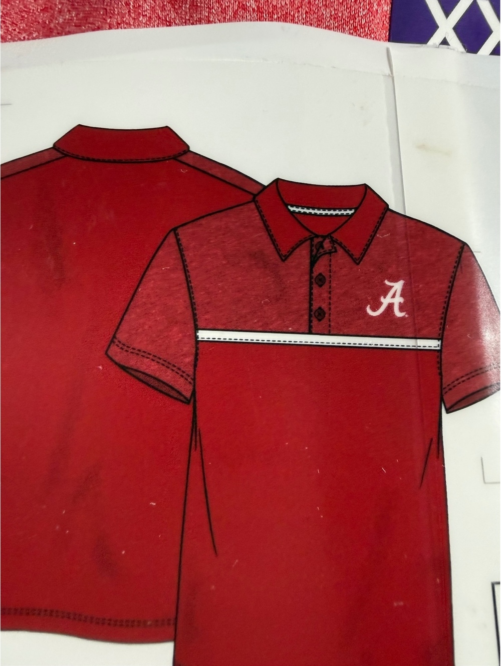 CSA NCAA Short Sleeve Polo Shirt Red 2XL
